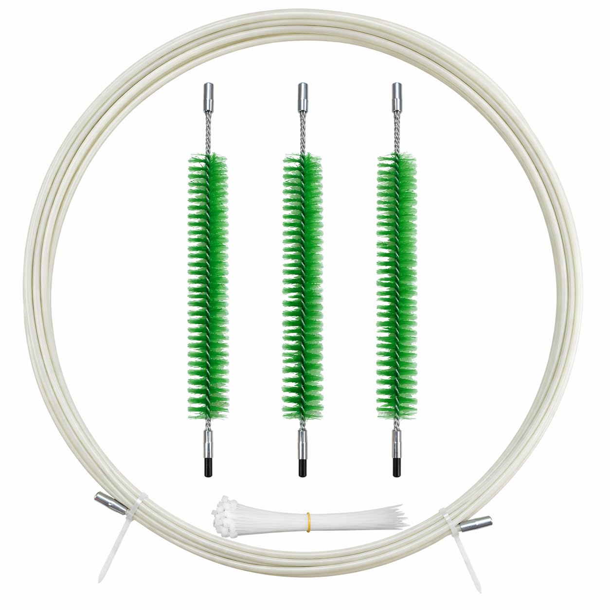 Brosse nettoyage conduite d'eau volaille avec tige rigide 4,6 m performante