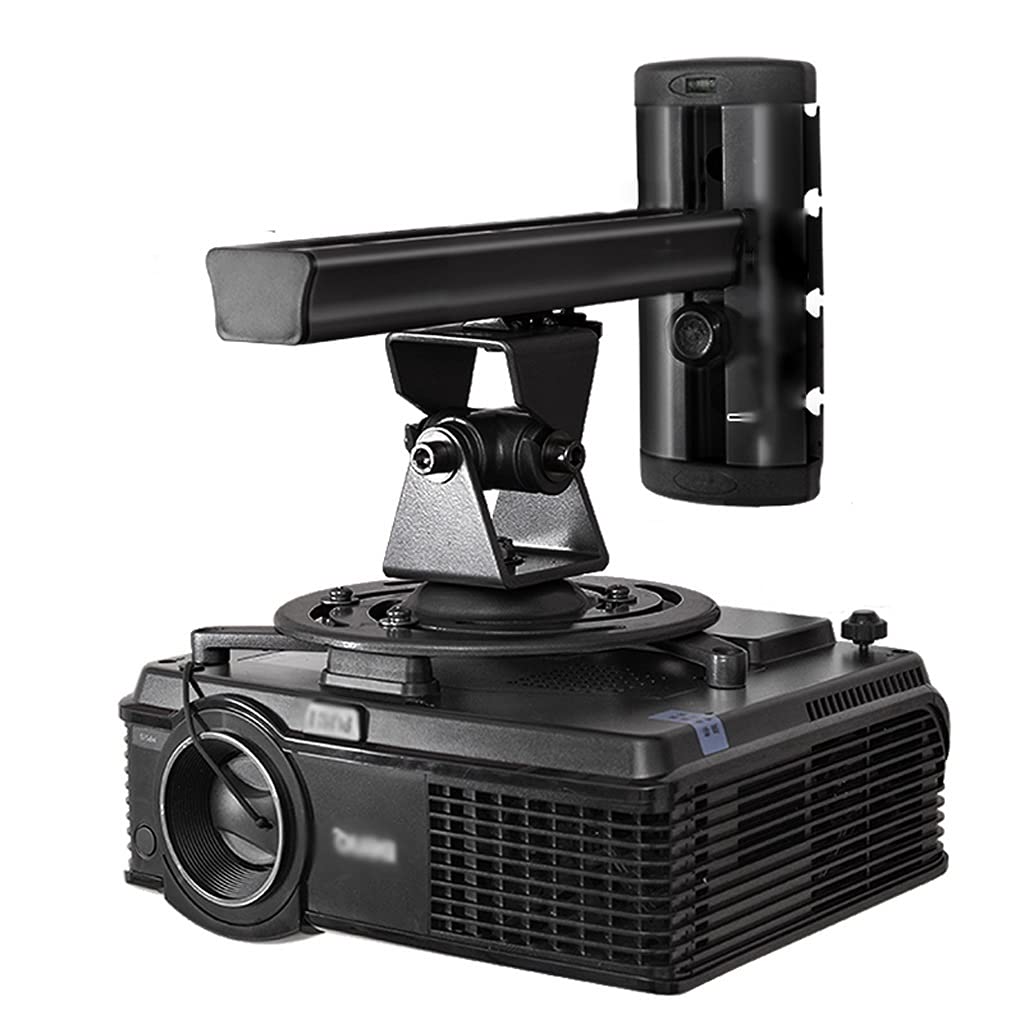 AYCDL Projector Mount Wall Projector Mount Can Rotate 360 Degrees Projector Hanger Load 22 Pounds Suitable for Office and Family Projector Stand Tripod,Black