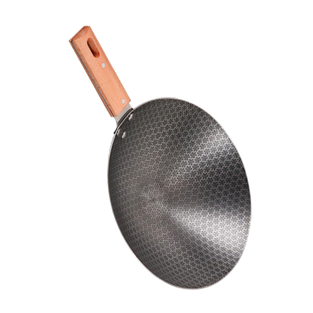 Wok da Esterno Rotondo in Ferro e Legno Stile Giapponese | Superficie Liscia, Pulizia Rapida, Design Semplice e Linee Fluide, per Hotel e Uso Outdoor