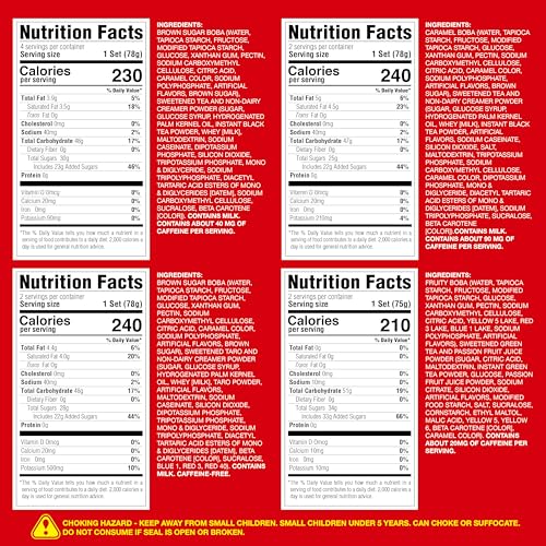 J Way Local Flavor J Way Instant Boba Bubble Pearl Variety Milk Fruity Tea Kit With Authentic Brown Sugar Caramel Tapioca Boba thumb #7