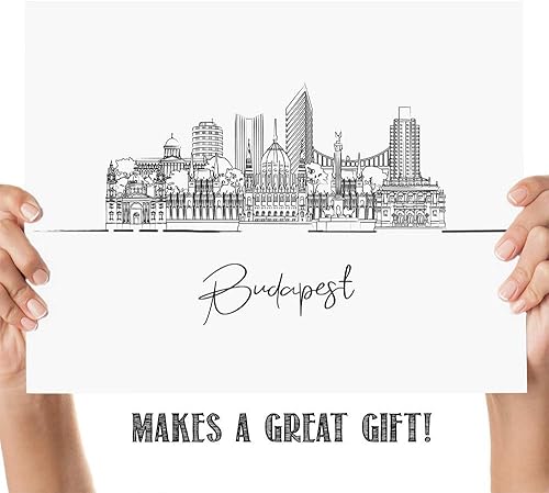 Vista 201 de París Skyline - Decoración de pared para sala de estar, arte de pared en blanco y negro, cuadros de pared de horizonte europeo para sala de estar