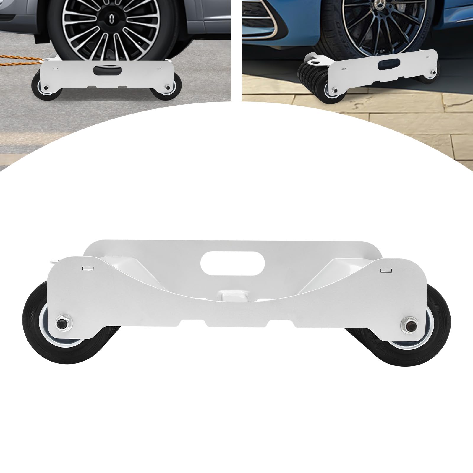 Transportador de neumáticos de coche, 4500 lbs Carro de neumáticos portátil,Carretilla Tyre Truck Aid con 14 ruedas para mover coches camiones cortadoras de césped