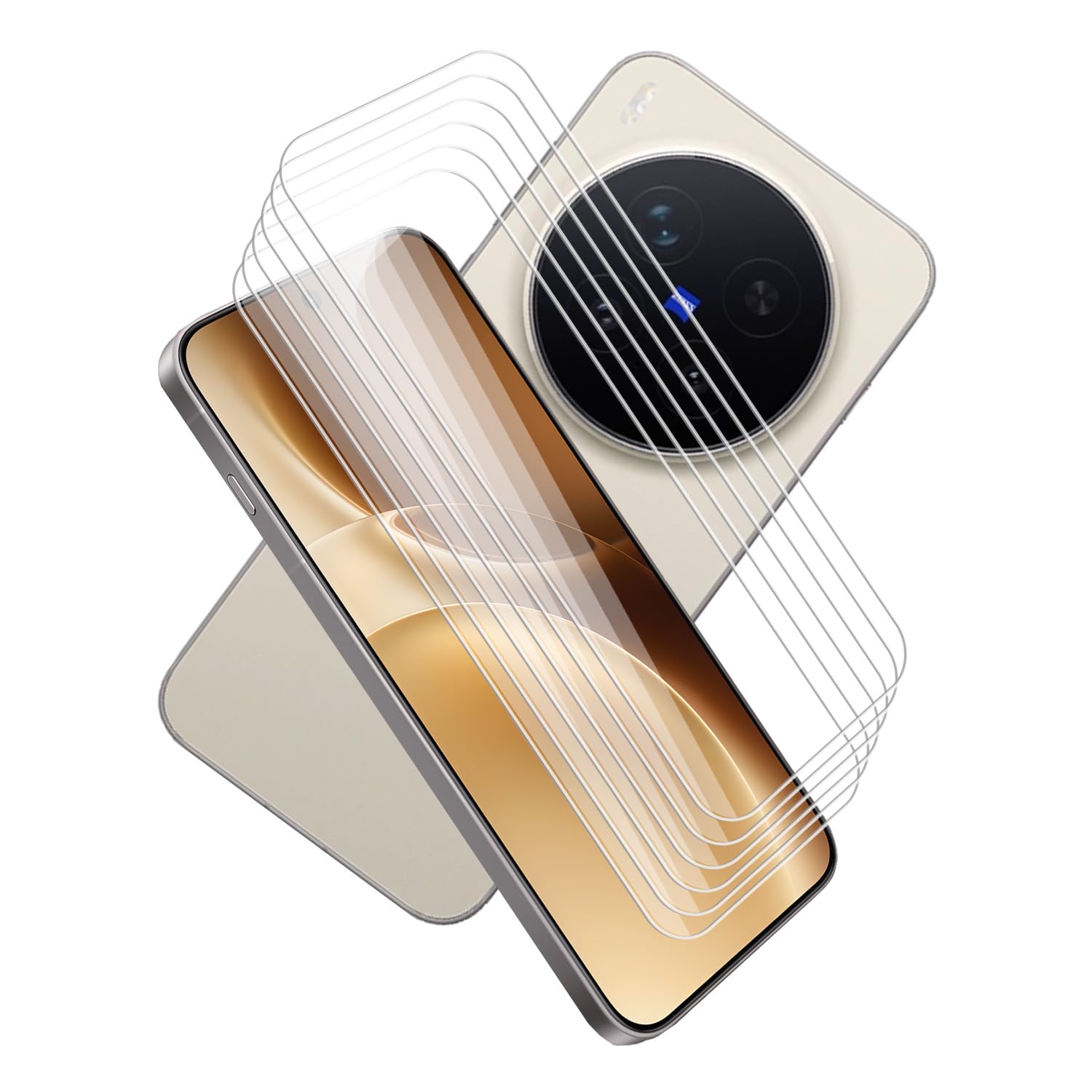 6-Pack Tempered Glass Screen Protector Compatible with Vivo X300 Pro (6.78 inch), [Maximum Protection] from Drops & Scratches, 9H Hardness