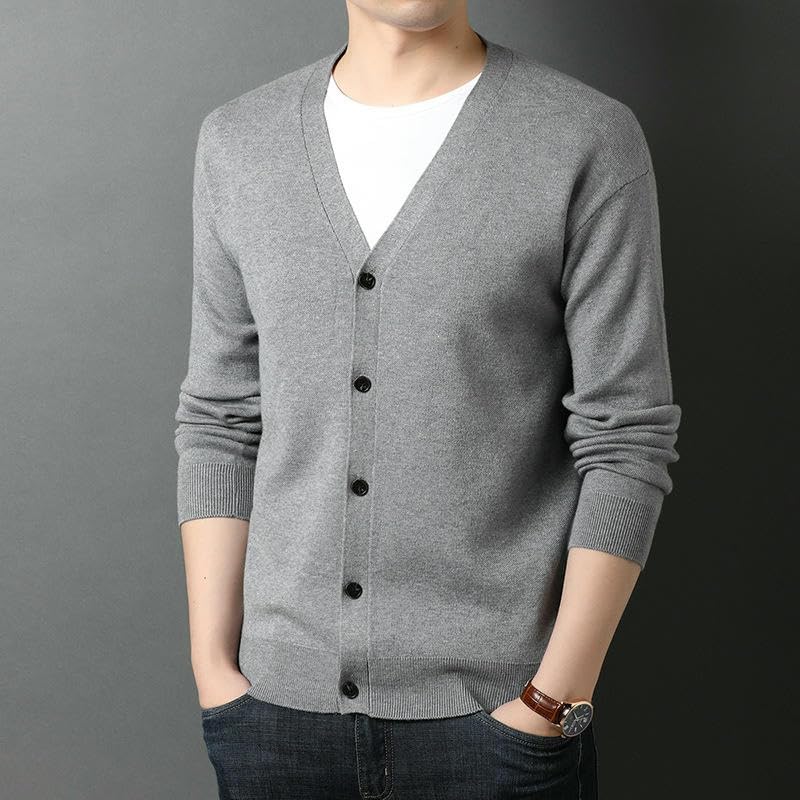Men's Spring Summer Thin Korean Style Trendy Business Casual Knit Sweater Cardigan3