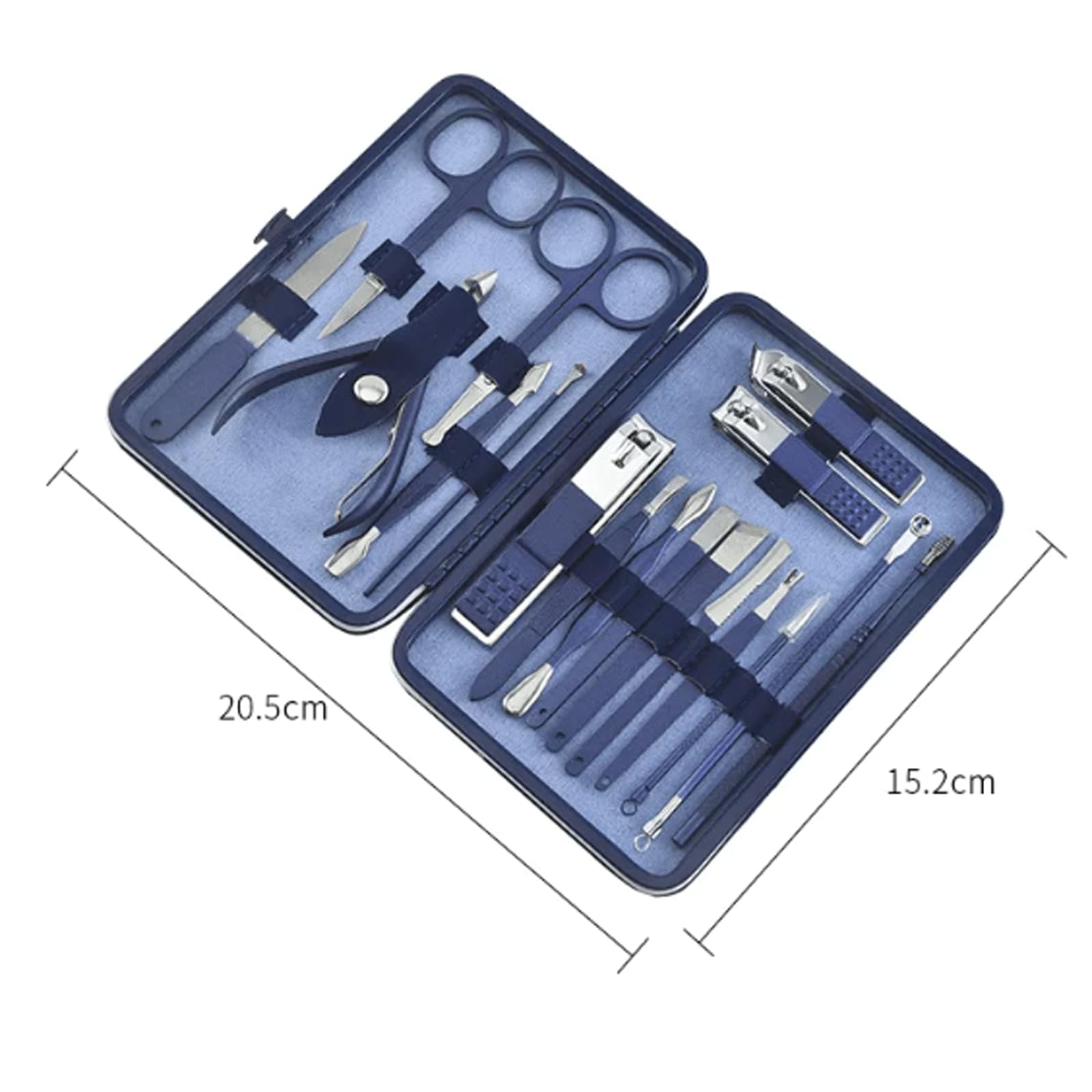 Kit de Coupe-Ongles 18 en 1, Ensemble de manucure, de Soins des Ongles, Ensemble de Soins personnels avec étui Luxueux, Cadeau pour Hommes et Mari