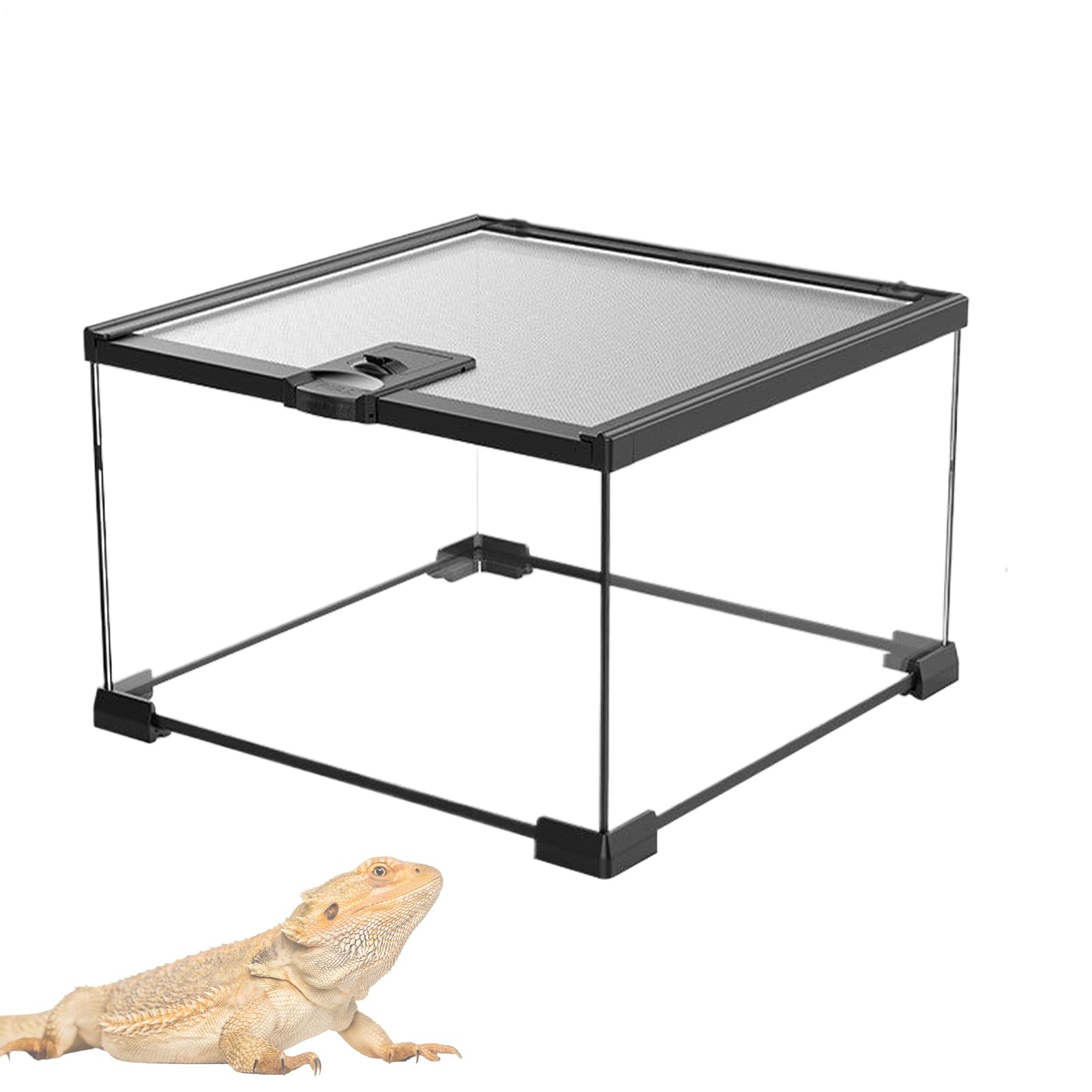 Reptilien- und Amphibien-Tank, Lebensraumgehege – Sicherheitsbehälter für Schildkröten, Vogelspinnen, Chamäleons, kleine Haustiere, Innen- und Außenbereich, Terrarium