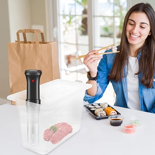 Miniatura 3 de Luxshiny Recipientes selladores al vacío Contenedor de Sous Vide Conveniente Contenedor de olla de cocción lenta Contenedor de cocción lenta Caja de