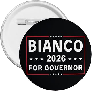 5 Pack - Bianco For Governor Pinback Buttons - 2.3 Inch Chad-Bianco Governor 2026 Round Badges Pins For Women Men Party Decorations