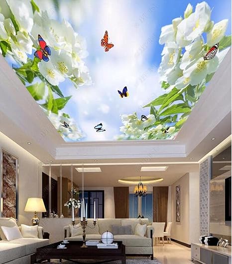Amazon 美しい花蝶青空白い雲写真壁画壁紙3d天井リビングルーム寝室家の装飾バーレストランカフェ壁画 300cmx210cm 118 1x 7inch 壁紙 Amazon 美しい花蝶青空白い雲写真壁画壁紙3d天井リビングルーム寝室家の装飾バーレストランカフェ壁画 300cmx210cm 118 1x 7inch 壁紙