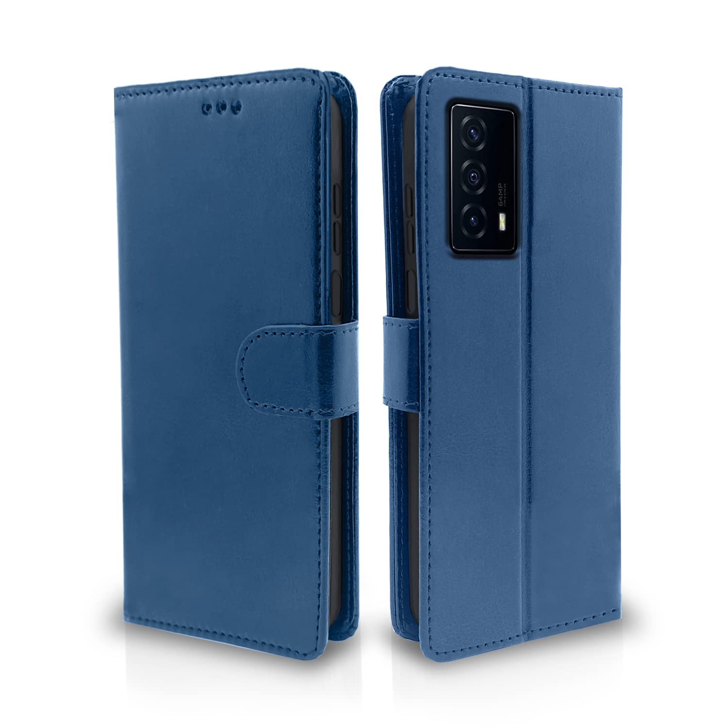 Pikkme Iqoo Z5 5G Flip Cover | PU Leather Finish | 360 Protection | Wallet & Stand | Strong Magnetic Flip Case for Iqoo Z5 5G (Blue) (B09MCYVS57) Amazon Price History, Amazon Price Tracker
