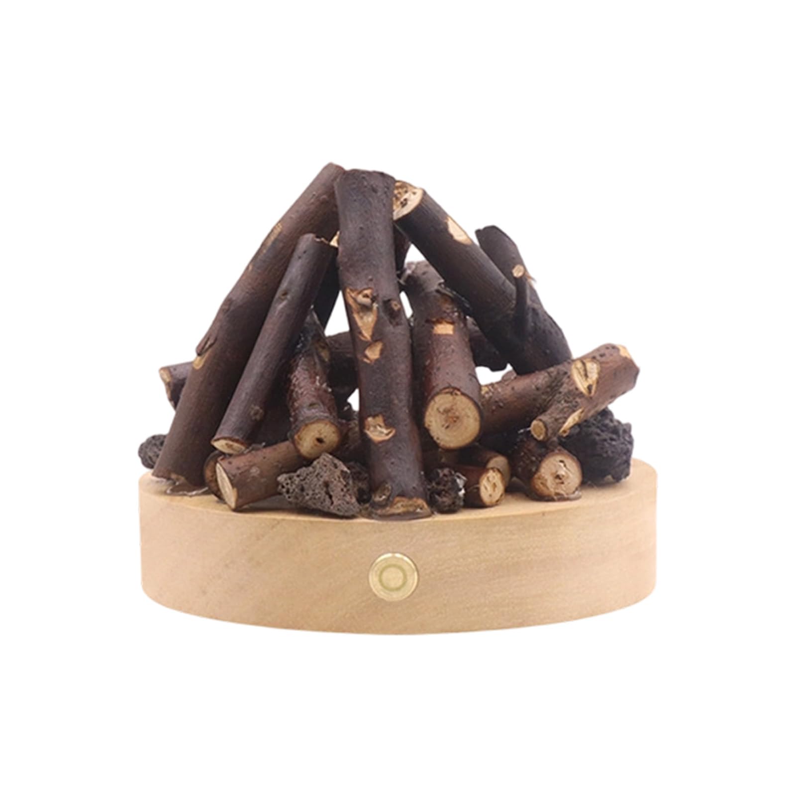 Kaeltsyn Rural LED Simulation Campfire Light Fireplaces Branches and Stones Materials with Immersive Sound Effects LED Flame Flicker