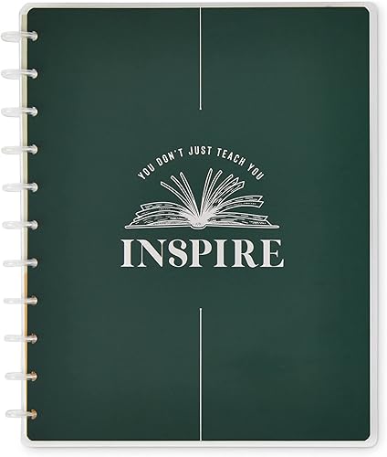 Happy Planner - Cuaderno con divisores para el trabajo, la escuela o el diario, cuaderno encuadernado en disco para uso diario, 60 hojas de papel