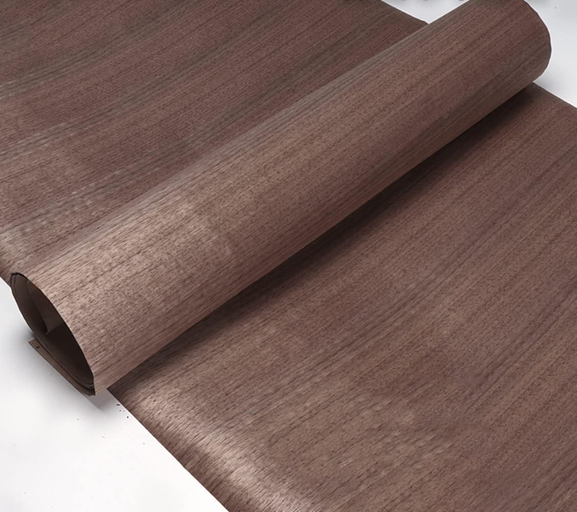 Natural Black Walnut Wood Veneer Sheet(60x250CM) Furniture Restoration Sheets for Speaker Showcase Cabinets Table Shelves Kitchen Furniture Hotel Table Kitchen(Rift Cut,AAA Grade)