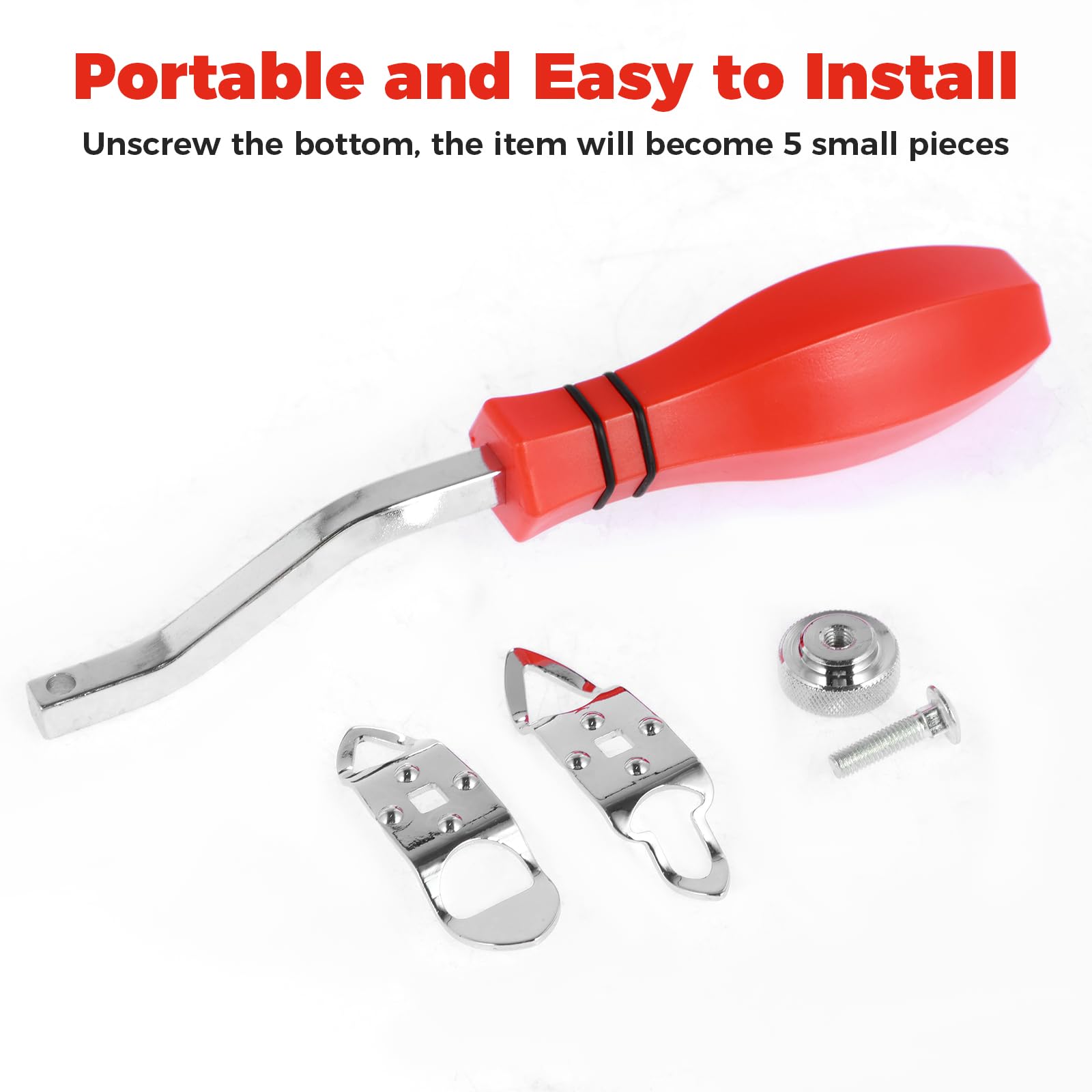 Windshield Locking Strip Tool – 4 Tool Heads for Easy Installation & Removal, Durable Steel & Plastic, Labor-Saving Ergonomic Handle, Ideal for Windshield Installation & Replacement