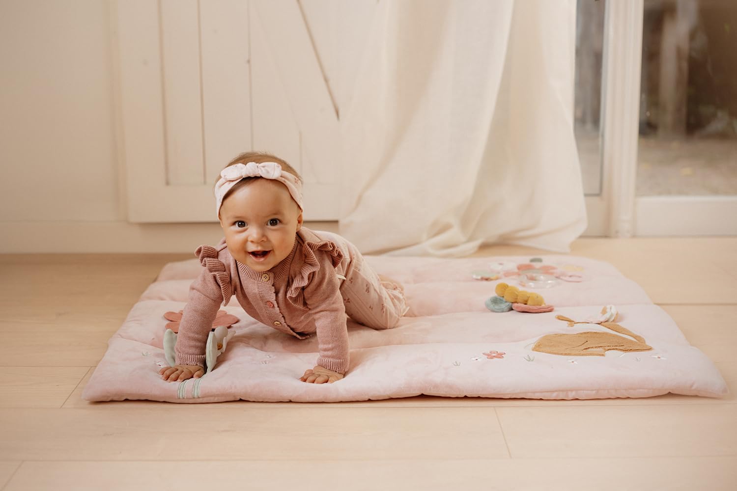Little Dutch Krabbeldecke Spieldecke Activity Matte Baby (80x100 cm) rosa - Fairy Garden