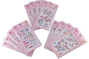 yueton 12 Sheets 3 Different Pattern Colorful Assorted Size Self Adhesive Bling...