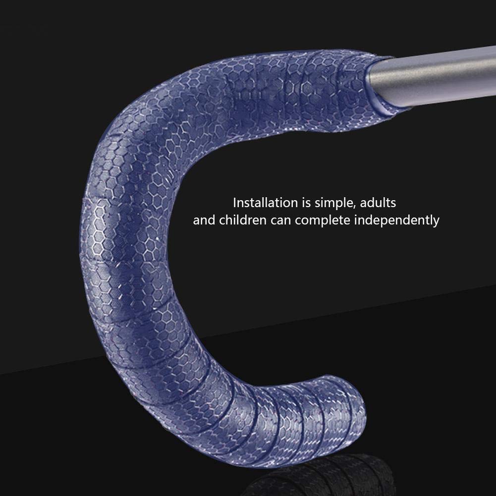 Nastro Manubrio Bici In Fibra Di Carbonio - 2 Nastri Con Bande Adesive E Tappi, Antiscivolo E Ammortizzante - Foto 7