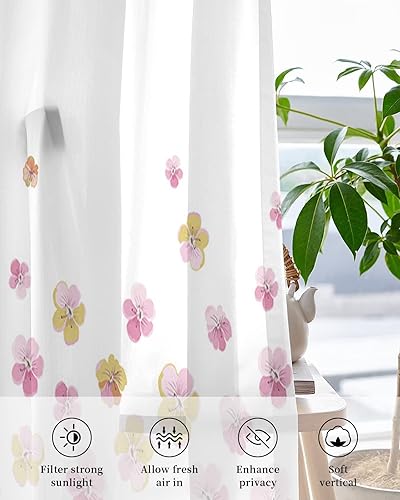 Miniatura 15 de Cortinas traslúcidas de Navidad de 39 pulgadas de largo, juego de 2 paneles de cortinas para cocina, dormitorio, sala de estar, puerta, pasillo