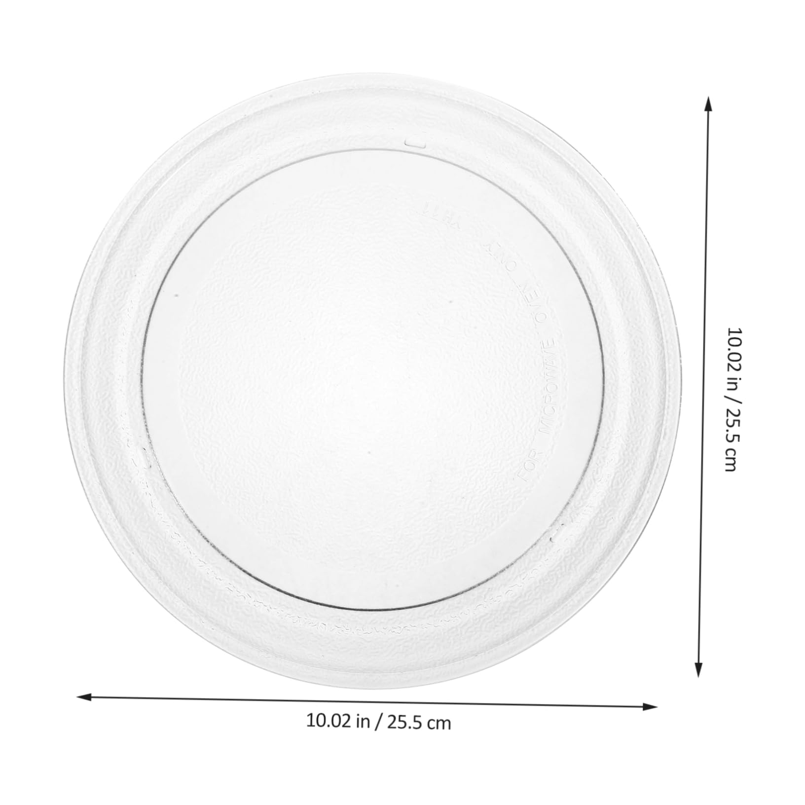 Plato Giratorio para Uso Prolongado Resistente y Fácil de Limpiar de Vidrio Blanco Diseño Delicado para Microondas en Cocina