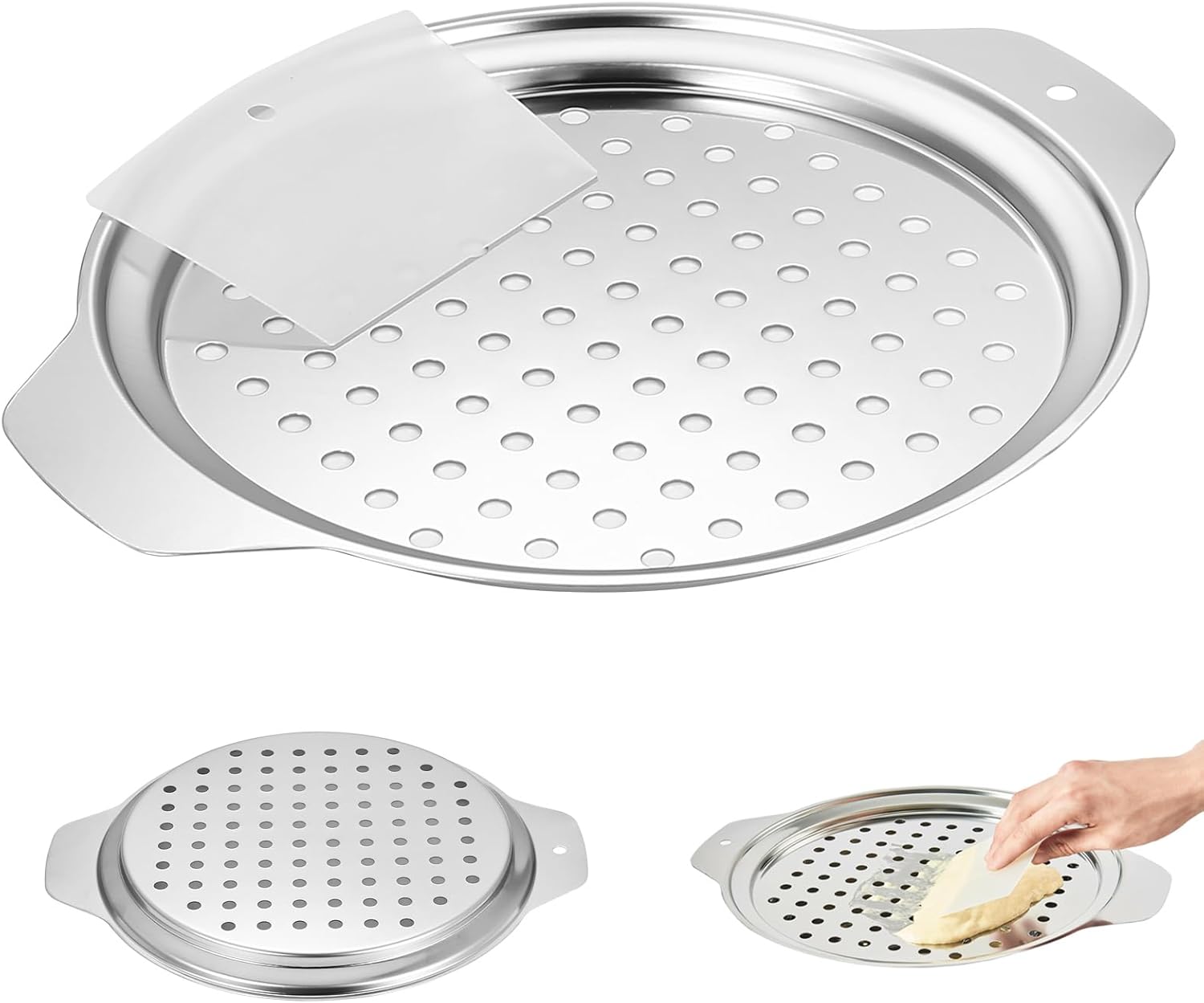 Spätzle Grater, Spätzle Tool with Scraper, Stainless Steel Spätzle Press, Grater Tool/Schepper for Spätzle Stainless Steel