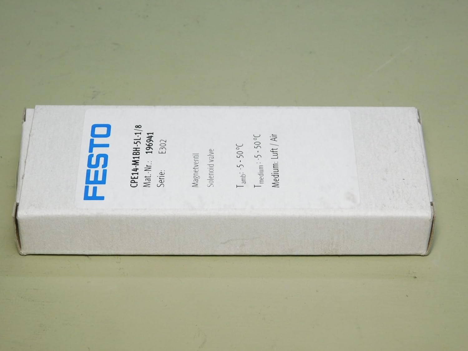 Festo CPE14-M1BH-5L-1/8 Solenoid Valve packaging box