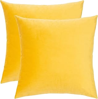big yellow throw pillows