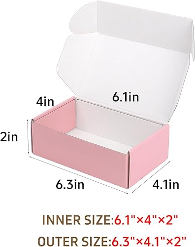 Miniatura 204 de Cajas de envío pequeñas de 6 x 4 x 2 pulgadas para pequeñas empresas, paquete de 30 cajas de correo moradas, caja de embalaje de cartón corrugado