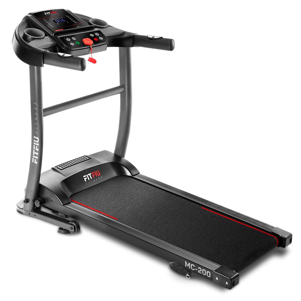 FITFIU Fitness Cinta de Correr Plegable, 1500W 14km/h, inclinación Manual, Superficie 40x110cm, 12 programas, Pantalla LCD, pulsómetro, Ruedas de Transporte