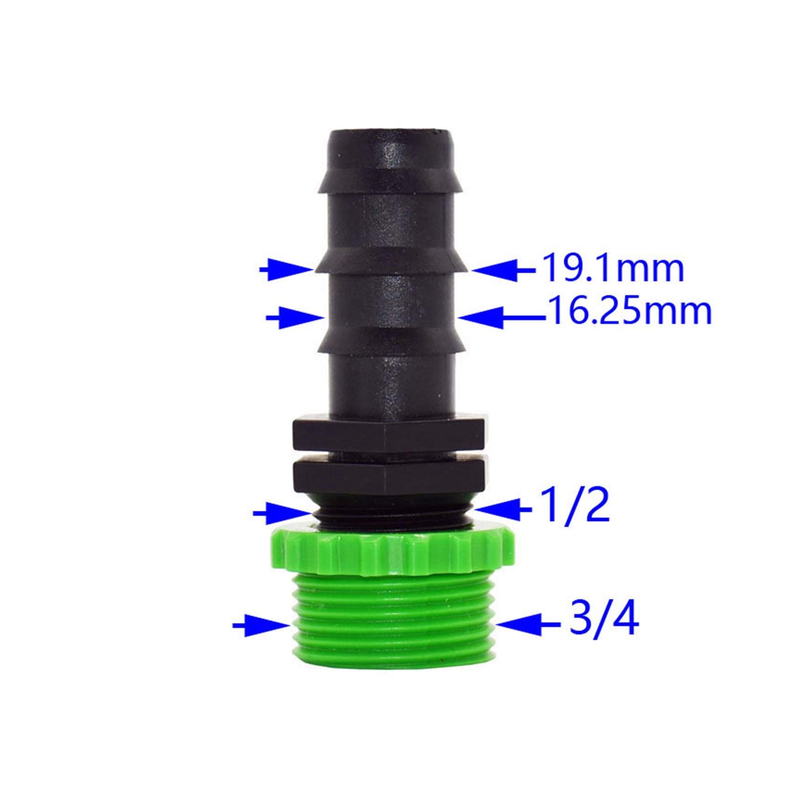 Connettore del Tubo da Giardino Filettatura Maschio 1/2 3/4 a 16mm 20 Millimetri 25 Millimetri Tubo for innaffiare connettore Water Garden Rubinetto e 1/2 3/4 Tubo connettore 40