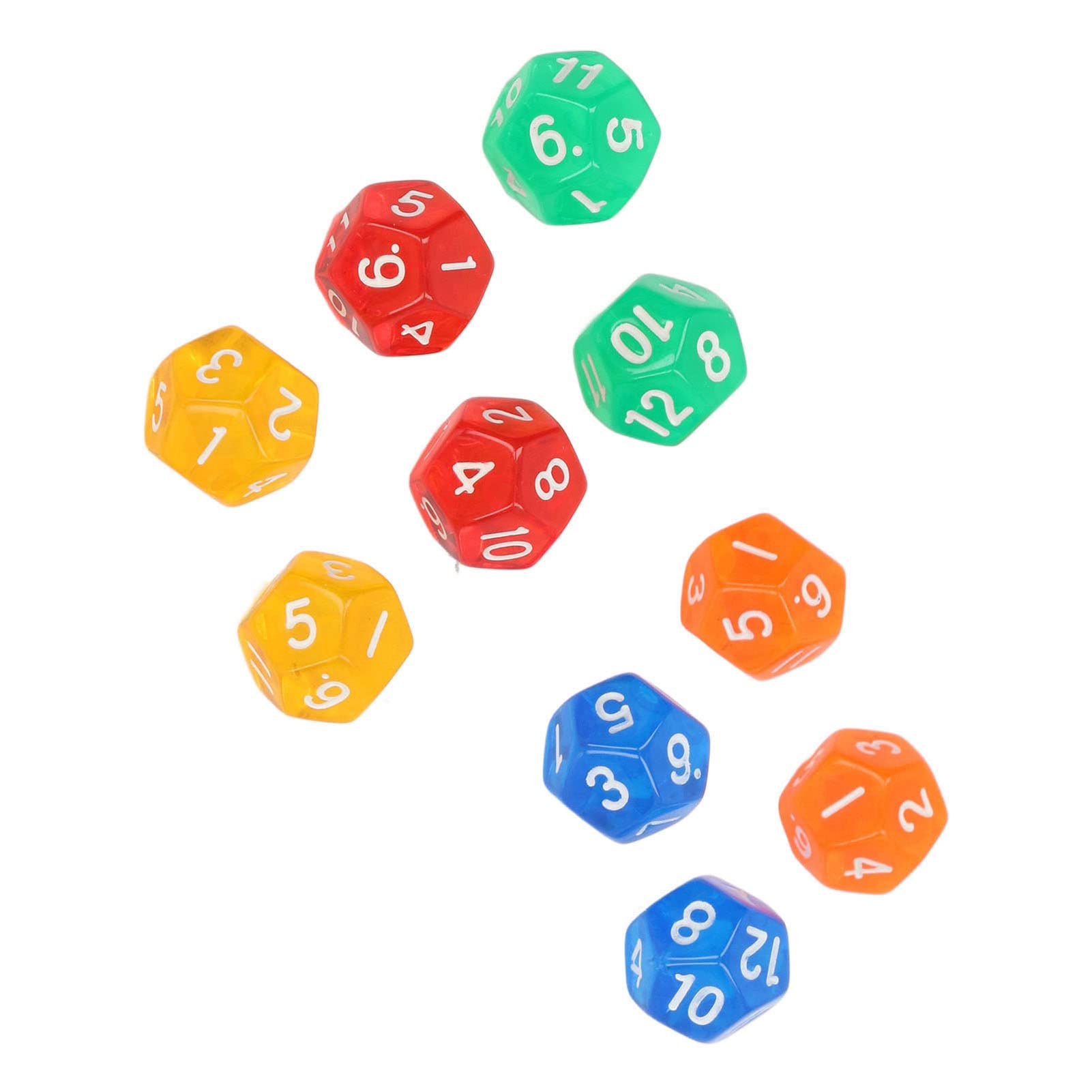 CHG Dés 12 Faces 40 Pièces Dés Transparents à 12 Faces étanches 5