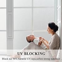 Vista 12 de Película de privacidad esmerilada blanca para ventana, sin pegamento, película de vidrio para puerta, tintado de vidrieras, adherencia estática