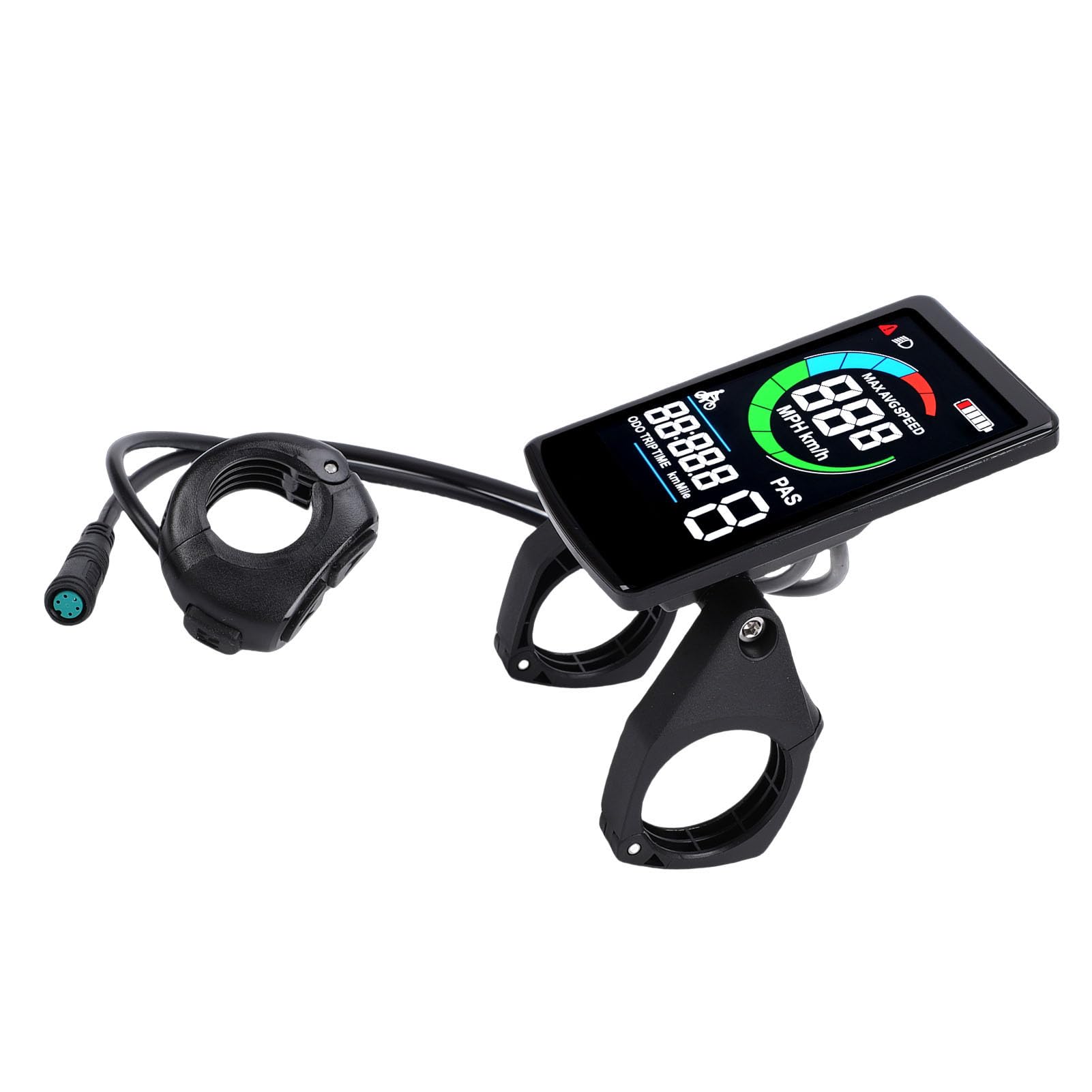 Naroote Wasserdichter E-Bike-Bedienfeldbildschirm, Fahrrad-Tachometer, Bedienfeld mit 5-poligem Anschluss, Ideal für G340 G320 Mittelmotor