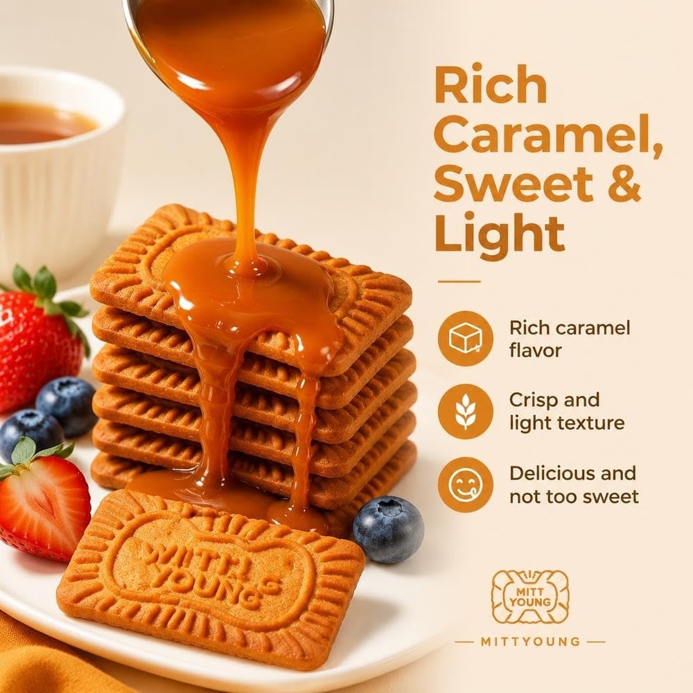 Biscotti al caramello Snack croccante da 520 g