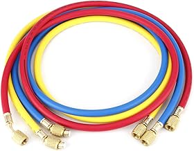 Mangueira de carregamento AC, Manifold Manifold 3 Color 60"600psi 1 / 4in para R22 R134A R12 R50 Mangueira Manifold Manifold à Prova de Explosão de Ar Condicionado Refrigerante