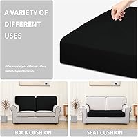 Vista 6 de Easy-Going Funda de cojín 100% impermeable para asiento de sofá, funda de cojín elástica de muebles, para niños, mascotas, cojín de sofá biplaza