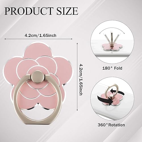 Miniatura 4 de Sibba 2 soportes para anillo de teléfono, soporte de anillo de dedo de flor para teléfono celular, accesorios universales de metal, compatibles con