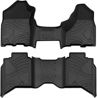 FIILINES Custom Fit for Floor Mats 2012-2018 Dodge Ram 1500/2500/3500 Crew Cab & 2019-2022 Ram 1500 Classic Crew Cab with 1st Row Bench Seat All Weather Floor Liners Waterproof Durable Black