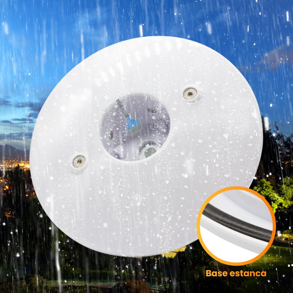 Farola Jardin Difusor Bola Lampara Exterior (Difusor 45 cm + Base E-27) Farolas Exterior Jardin, Globo Difusor Bola Farola Polietileno Blanca para Exterior Luz de Jardin Patio Luces Exteriores