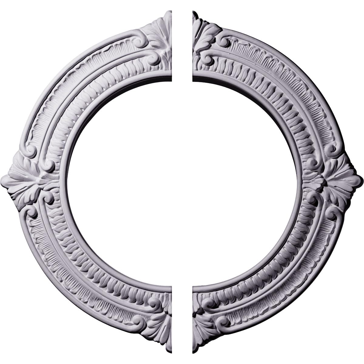 13 1/8"OD x 8"ID x 5/8"P Benson Ceiling Medallion, Two Piece (Fits Canopies up to 8")