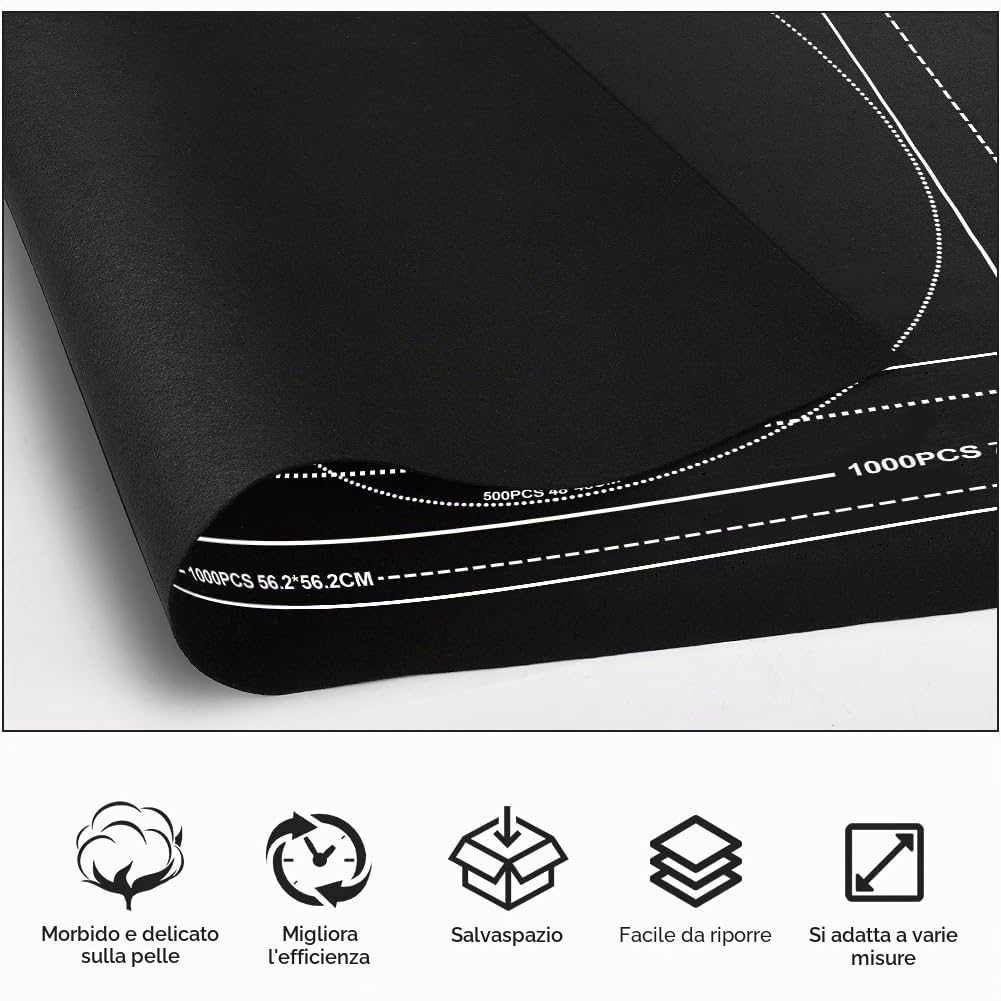 Tappeto Puzzle 1500 Pz Antiscivolo Arrotolabile Roll Mat Nero