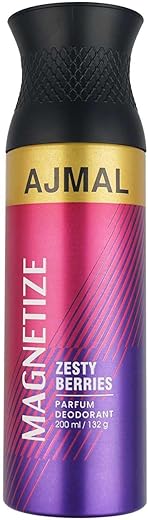 Ajmal Magnetize Deodorant Woody Fragrance 200 ml Casual Wear for Men & Women + 2 Parfume Testres Free