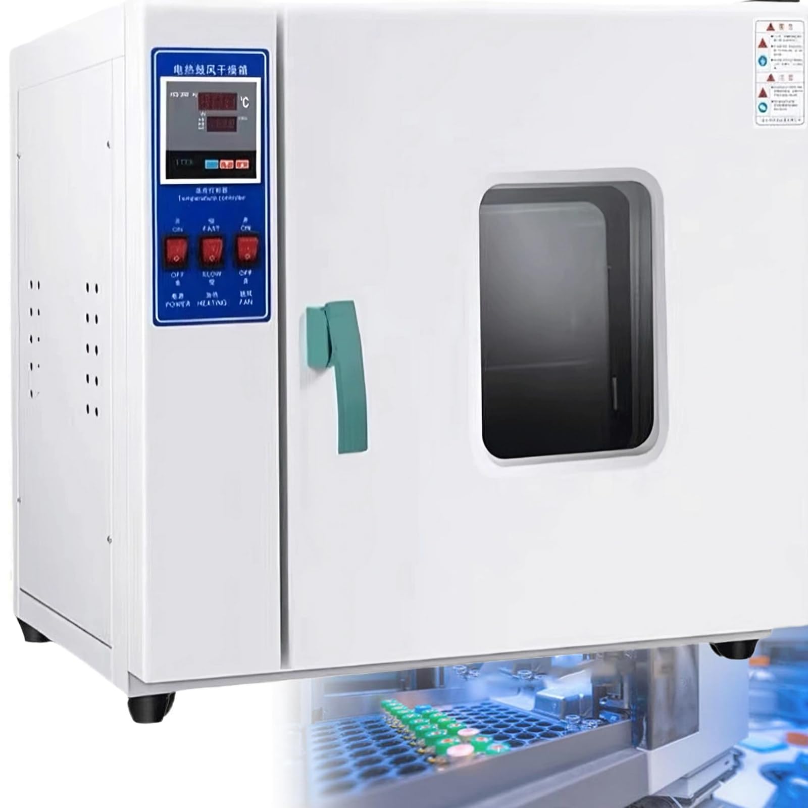 Horno de secado a temperatura constante para uso industrial y de laboratorio, función de secado al vacío, capacidad de 16 litros, secado rápido, ideal para aplicaciones de laboratorio
