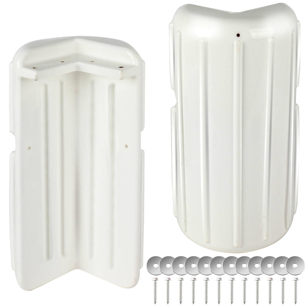 ORLANG 8in X 16in Corner Dock Bumper Fender, Inflatable Dock Protection for Docking, Marine Dock Fender Bumper with Stainless Steel Mounting Hardware