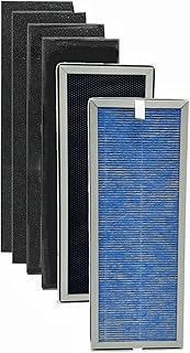 4-in-1 True HEPA Filter compatible with Membrane Solutions MS18 Air Purifier Filter Replacement,2-Pack High-efficiency H13 True HEPA Filter Kit (with 4 Carbon Pre-Filters)