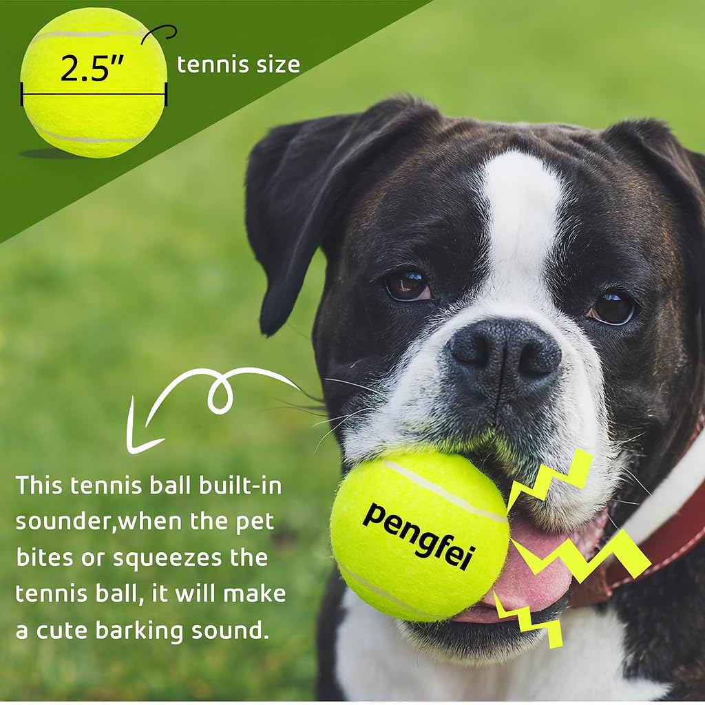 MADPET Köpek Oyuncağı Tenis Topu Büyük Boy – Dayanıklı Kauçuk İç Yapı, Diş Dostu Yumuşak Keçe Kaplama, Suya Dayanıklı, Hafif ve Esnek Yapı – Küçük ve Orta Irk Köpekler İçin Getir-Oyunu Topu