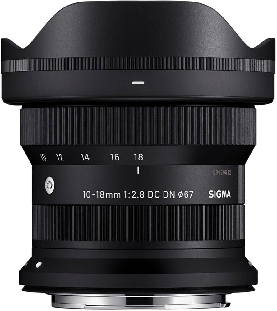 Sigma 10-18mm F2.8 DC DN Contemporary APS-C Format Zoom Lens for Canon RF-Mount Mirrorless Cameras 207972 Bundle with Deco Gear Photography Backpack + UV/Polarizer/FLD Filter Kit + Accessories