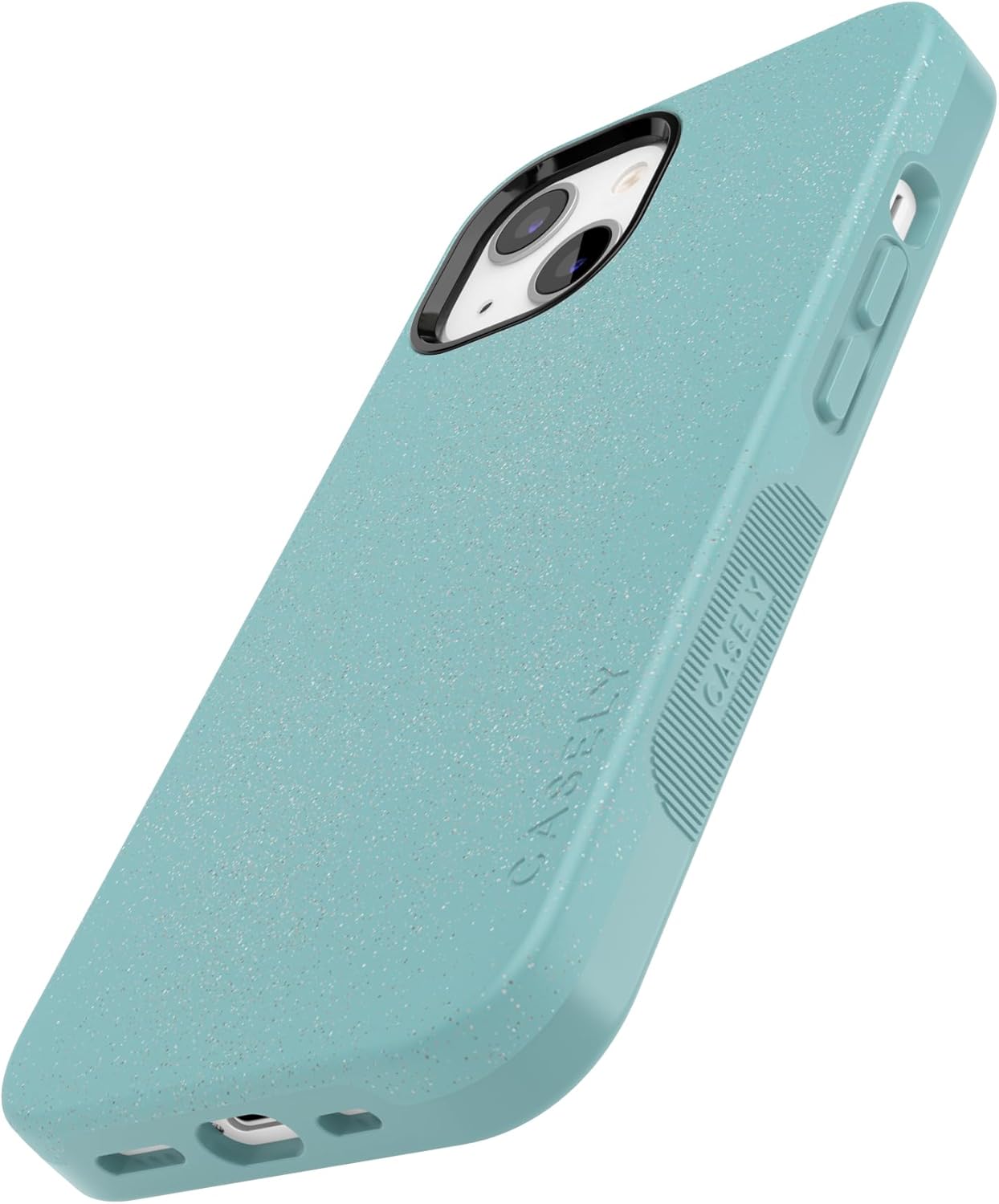 Casely iPhone 13 Case | Aquamarine | Ocean Blue Shimmer | Bold Protective Design | Compatible with MagSafe