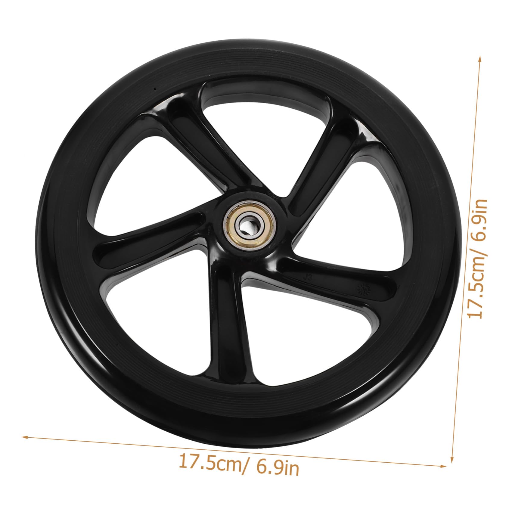 COLLBATH 2 Pièces Roues de Scooter PU Résistantes à l'usure Lot de Roues Flexibles pour Trottinette Fauteuil à et Skate Installation Facile