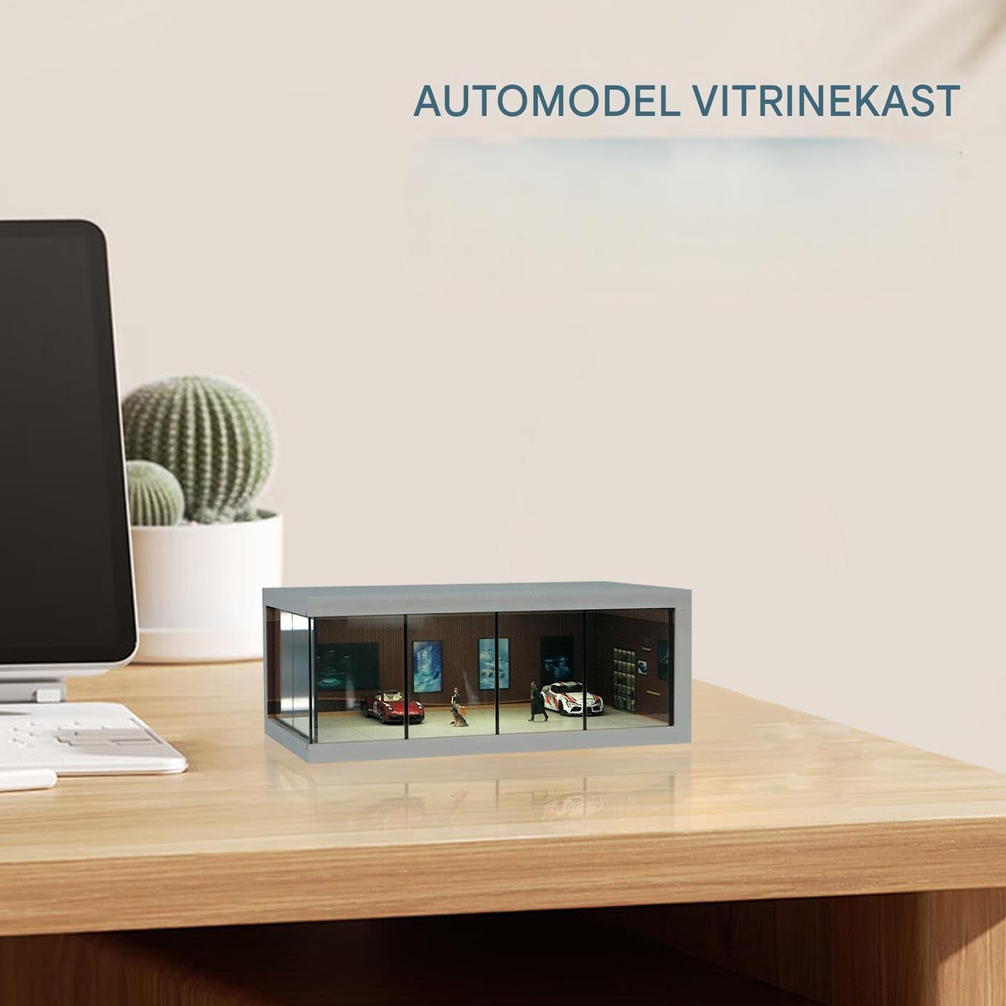Vitrina Para Modelos De Coche Vitrina Iluminada Apilable Ahorra Espacio