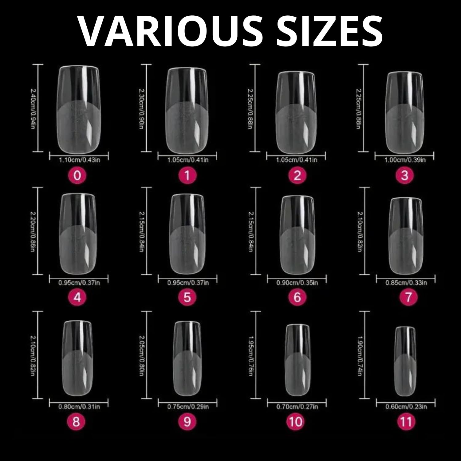 120 sztuk Tipsy Flexible Elastyczne Ultra Cienkie Flex Square Clear Bezbarwne Nail Tips do przedłużania paznokci